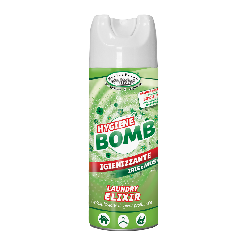 HYGIENE BOMB Elixir Iris & Musk 400ml - desinfitseerimisvahend tekstiilile